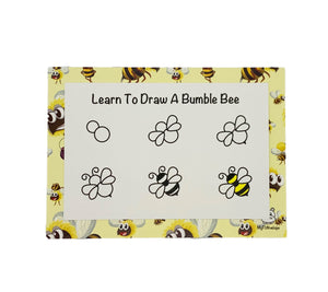 Learn to draw bee card. fun activities for kids stuck at home in Canada